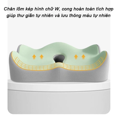 Đệm Lót Ghế Cao Su Non Thoáng Khí - Giảm Ê Mỏi Mông, Êm Ái Dành Cho Văn Phòng & Xe Hơi