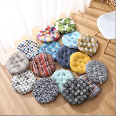 Đệm lót ghế tròn 40‑45cm Nhà Xinh Decor canvas họa tiết, văn phòng du lịch - 26.000₫ 2