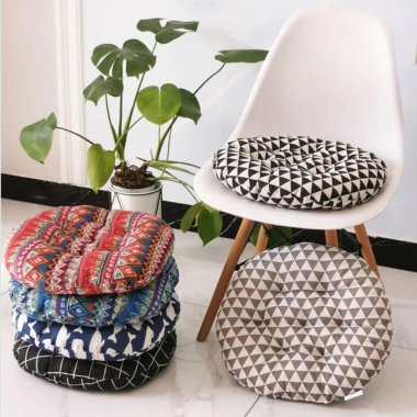 Đệm lót ghế tròn 40‑45cm Nhà Xinh Decor canvas họa tiết, văn phòng du lịch - 26.000₫ 5
