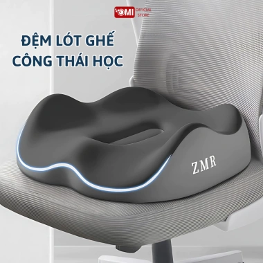 Đệm Lót Ghế Văn Phòng 3D Omi Cao Su Non Đàn Hồi - Chống Trĩ, Giảm Ê Mỏi Mông, Giá 174.900₫