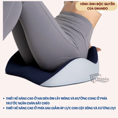 Đệm lót ghế văn phòng EMANDO - Chống đau lưng, duy trì tư thế thẳng, giảm mỏi lưng, giá 411.000₫