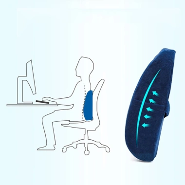 Đệm Massage Lưng Foam Memory Hỗ Trợ Thắt Lưng, Gối Ngồi Xe Hơi Thông Hút, Giá Ưu Đãi 252.720 VND