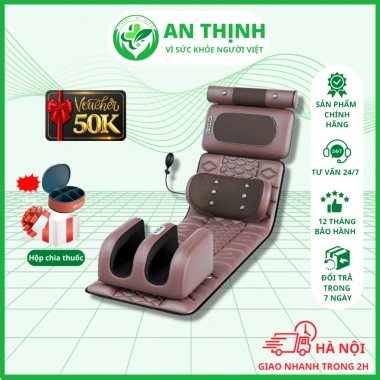 Đệm Massage Misuko MAT-C88 kèm Máy Massage Chân – Bảo Hành 24 Tháng, Làm Ấm Thảo Dược, Phục Hồi Sức Khỏe