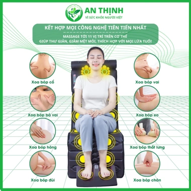 Đệm Massage Misuko MAT-C88 kèm Máy Massage Chân – Bảo Hành 24 Tháng, Làm Ấm Thảo Dược, Phục Hồi Sức Khỏe