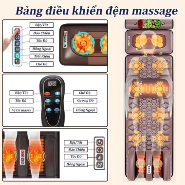 đệm massage toàn thân 18 viên đá ngọc bích - quà tặng 20/10 chỉ 1.199.000
