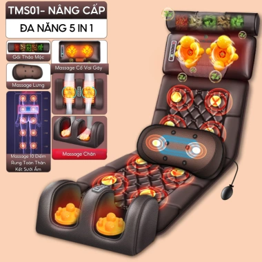 Đệm Massage Toàn Thân DELAX TMS01 Đa Năng Vai Cổ Eo Lưng Bắp Chân - Giá 1.799.000₫