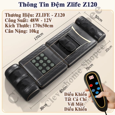 Đệm Massage Toàn Thân ZLIFE Z120 - Nệm Ghế Mát Xa Nhật Bản, Quà Tặng Ông Bà Bố Mẹ, Giá ưu đãi 1.629.000 VND 8 Đệm Massage Toàn Thân ZLIFE Z120 - Nệm Ghế Mát Xa Nhật Bản, Quà Tặng Ông Bà Bố Mẹ, Giá ưu đãi 1.629.000 VND 8