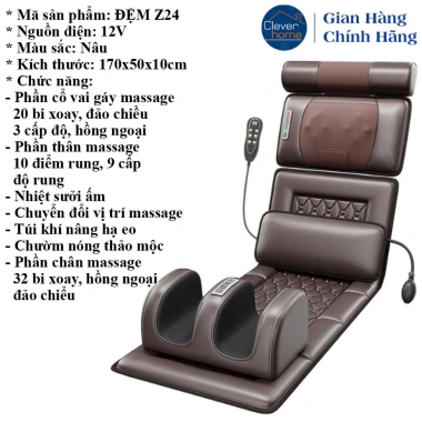 Đệm Massage Toàn Thân ZLIFE Z120 - Nệm Ghế Mát Xa Nhật Bản, Quà Tặng Ông Bà Bố Mẹ, Giá ưu đãi 1.629.000 VND