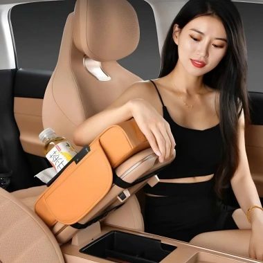 Đệm nâng cao tay Vin Ô Tô, hộp đựng đa năng, gối điều khiển, giá đỡ cốc nước - Dung tích lớn, tiện lợi 131k
