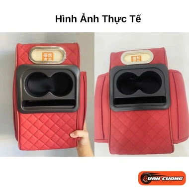 Đệm nâng cao tay Vin Ô Tô, hộp đựng đa năng, gối điều khiển, giá đỡ cốc nước - Dung tích lớn, tiện lợi 131k