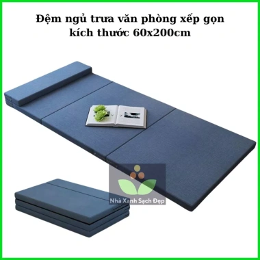 Đệm nghỉ trưa 60x200cm gấp gọn - Nệm du lịch, văn phòng, ngủ trưa giá ưu đãi 699.000đ