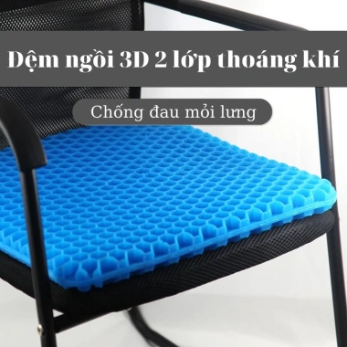Đệm ngồi 2 lớp 3D thoáng khí - Đệm lót ghế silicon giá chỉ 85.900₫ 4