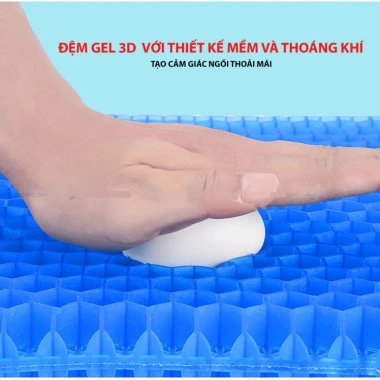 Đệm Ngồi 3D Silicon Cao Cấp - Đệm Lót Mông Tổ Ong Thoáng Khí, Giảm Đau Mỏi - Chỉ 65.000₫ DidoogltHCM 7