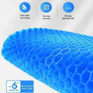 Đệm Ngồi 3D Silicon Cao Cấp - Đệm Lót Mông Tổ Ong Thoáng Khí, Giảm Đau Mỏi - Chỉ 65.000₫ DidoogltHCM 9