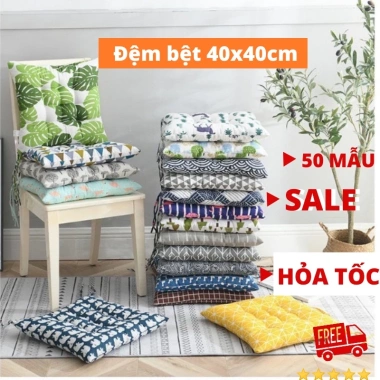 Đệm ngồi bệt 40x40cm vuông - Decor bàn trà nhật, quán trà chanh, tựa sofa, giá 29.900₫