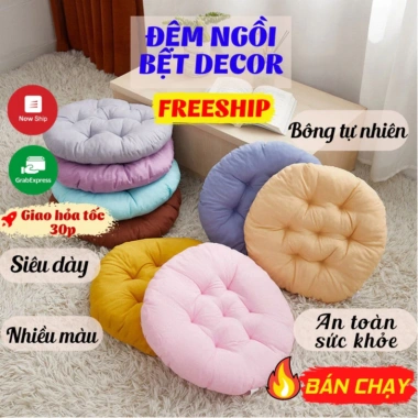 Đệm Ngồi Bệt Kiểu Nhật Sang Trọng, Nệm Lót Ghế Bông Tròn Đa Màu, Đệm Dày 2cm Thoải Mái Giá Ưu Đãi 28.612₫ cho mọi không gian PAPAA.HOME