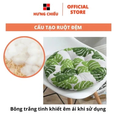 Đệm ngồi bệt tròn 3D - Nệm lót ghế vuông, decor văn phòng, bàn nhật, quán trà sữa, chỉ 39.900₫ 3