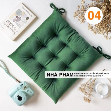 Đệm ngồi bệt vải nhung hình 04 đa kích thước 40-50cm - Siêu mềm, giảm giá 64.900 VND