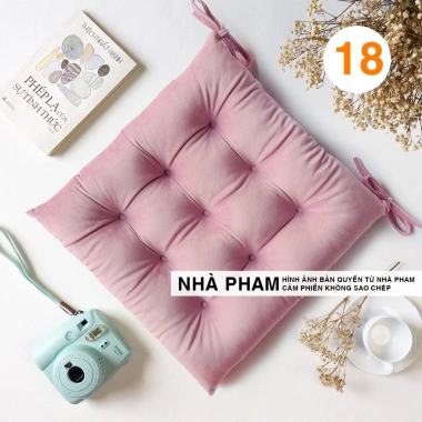 Đệm Ngồi Bệt Vải Nhung Hình 18 – 40/45/50cm Giá Ưu Đãi 64.900₫, Chất Lượng Cao
