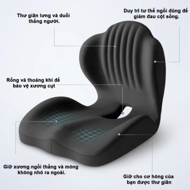 Đệm ngồi cao su non siêu đàn hồi - Chống bệnh trĩ, giảm đau xương cụt, lưng & mông, Giá chỉ 379.000 3