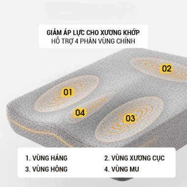 Đệm ngồi cao su non siêu đàn hồi công thái học giảm đau xương cụt, giảm mông - Giá ưu đãi 140.995₫