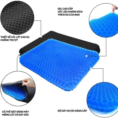 Đệm Ngồi Silicon 2 Lớp Didooglt Thoáng Khí - Chống Ê Mông, Tiện Lợi cho Ghế Ôtô & Văn Phòng 5