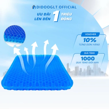 Đệm Ngồi Silicon 2 Lớp Didooglt Thoáng Khí - Chống Ê Mông, Tiện Lợi cho Ghế Ôtô & Văn Phòng 6
