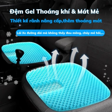 Đệm ngồi silicon 3D thoáng khí BoGi cao su non cao cấp - Lót mông ghế ô tô, văn phòng, thiền, giảm đau mỏi, giá 179.000 2