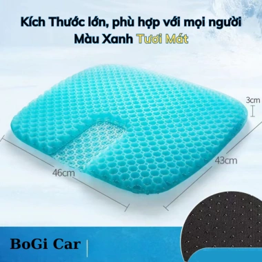 Đệm ngồi silicon 3D thoáng khí BoGi cao su non cao cấp - Lót mông ghế ô tô, văn phòng, thiền, giảm đau mỏi, giá 179.000 10
