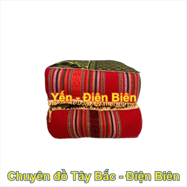 Đệm Ngồi Thổ Cẩm Thủ Công Dân Tộc - Hoa Văn Truyền Thống, Vuông 35-40cm, Giá 120k 5