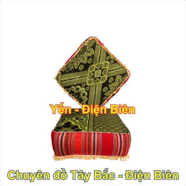 Đệm Ngồi Thổ Cẩm Thủ Công Dân Tộc - Hoa Văn Truyền Thống, Vuông 35-40cm, Giá 120k 6