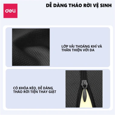 Đệm ngồi tựa lưng DELI: Gối lưng hỗ trợ tư thế văn phòng, giảm đau xương cụt 131k 5 Đệm ngồi tựa lưng DELI: Gối lưng hỗ trợ tư thế văn phòng, giảm đau xương cụt 131k 5