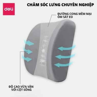 Đệm ngồi tựa lưng DELI: Gối lưng hỗ trợ tư thế văn phòng, giảm đau xương cụt 131k 6 Đệm ngồi tựa lưng DELI: Gối lưng hỗ trợ tư thế văn phòng, giảm đau xương cụt 131k 6