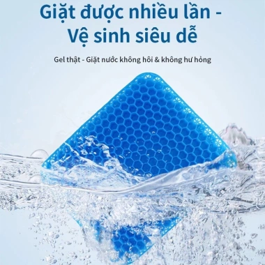 Đệm Ngồi Văn Phòng Gel Tổ Ong 3D Thoáng Khí - Chống Mỏi Lưng, Giá Chỉ 65.000đ