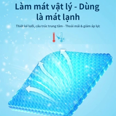 Đệm Ngồi Văn Phòng Gel Tổ Ong 3D Thoáng Khí - Chống Mỏi Lưng, Giá Chỉ 65.000đ 8 Đệm Ngồi Văn Phòng Gel Tổ Ong 3D Thoáng Khí - Chống Mỏi Lưng, Giá Chỉ 65.000đ 8