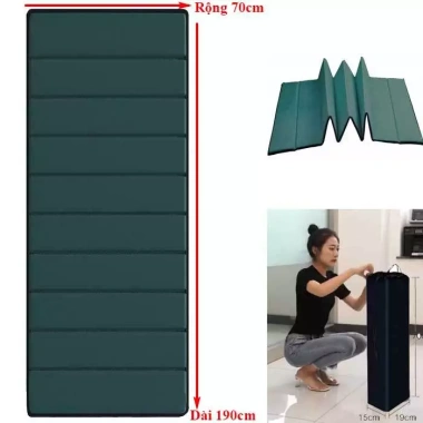 Đệm ngủ văn phòng gấp gọn 1-2 người, nệm đơn trải sàn, thảm topper du lịch cắm trại, dễ gập thoáng mát đa năng, tiết kiệm không gian - Giá chỉ 247.000₫