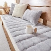 Đệm Sofa Nhung Giả Lông Thỏ Cao Cấp - Mềm Mại Ấm Áp, Chống Trượt cho Ghế Gỗ 6