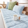 Đệm Sofa Nhung Giả Lông Thỏ Cao Cấp - Mềm Mại Ấm Áp, Chống Trượt cho Ghế Gỗ 7