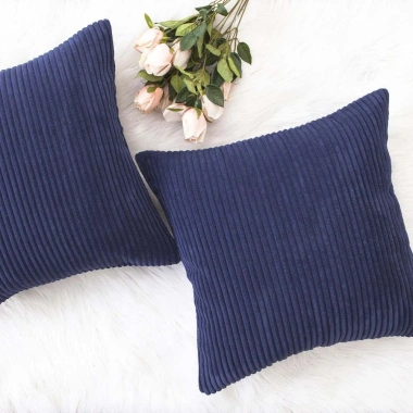 Đệm Sofa Vuông Corduroy Jumbo 16-24 inch Gối Trang Trí Sang Trọng Dây Đệm Đa Kích Thước 9