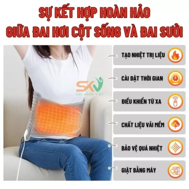 Đệm sưởi đa năng nhung bền 9 cấp độ - Đai nén nóng, ấm áp, trị liệu, chỉ 707.000 VND