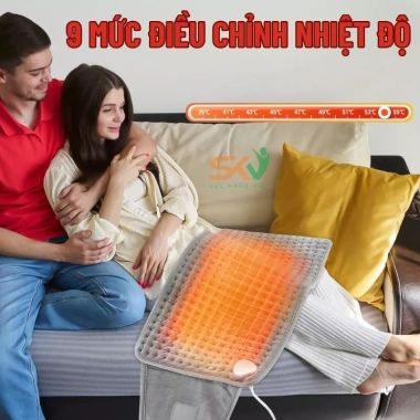 Đệm sưởi đa năng nhung bền 9 cấp độ - Đai nén nóng, ấm áp, trị liệu, chỉ 707.000 VND