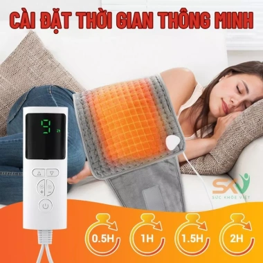 Đệm sưởi đa năng nhung bền 9 cấp độ - Đai nén nóng, ấm áp, trị liệu, chỉ 707.000 VND