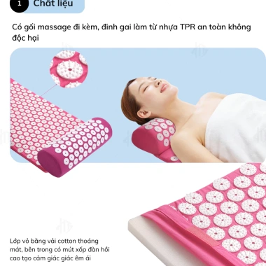Đệm Tập Yoga Cao Cấp, Thảm Mát Xa Châm Cứu Gai Bấm Huyệt - Giảm Đau, Thư Giãn Toàn Thân, Giá 369.000đ