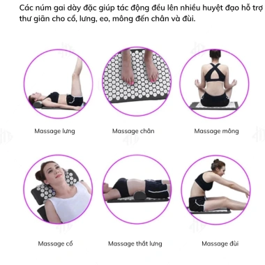 Đệm Tập Yoga Cao Cấp, Thảm Mát Xa Châm Cứu Gai Bấm Huyệt - Giảm Đau, Thư Giãn Toàn Thân, Giá 369.000đ