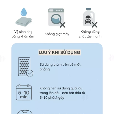 Đệm Tập Yoga Cao Cấp, Thảm Mát Xa Châm Cứu Gai Bấm Huyệt - Giảm Đau, Thư Giãn Toàn Thân, Giá 369.000đ
