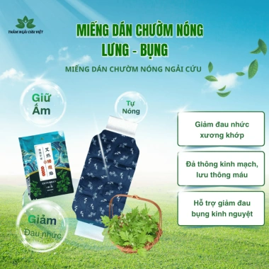 Đệm Thảo Dược Tự Làm Nóng Giữ Nhiệt Lưng Bụng - Miếng Dán Ấm Giảm Nhức Mỏi, Đến Kì Kinh, Giá 35.700₫