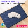 Đệm thú cưng không dính lông, 4 mùa, chống trượt, chống thấm, vải lanh mèo chó