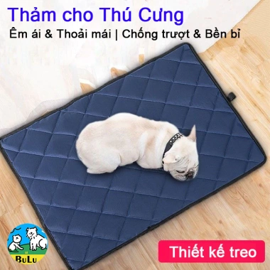 Đệm thú cưng không dính lông, 4 mùa, chống trượt, chống thấm, vải lanh mèo chó