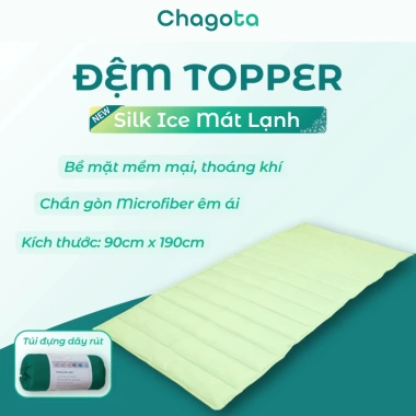 Đệm Topper Silk Ice Chagota Microfiber Mềm Mại, Gấp Gọn Tiện Lợi - Giá 400.000 VND 3