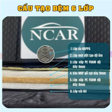 Đệm treo ghế 2 loại da Đúc chống thấm nước, tặng 2 gối và túi, bảo hành 2 năm - Giá chỉ 705.500 VND 2